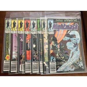 Vintage 1987 Marvel New Universe Nightmask Lot of 7 comic books